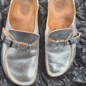 Birkenstock Metallic Silver Women's Slippers